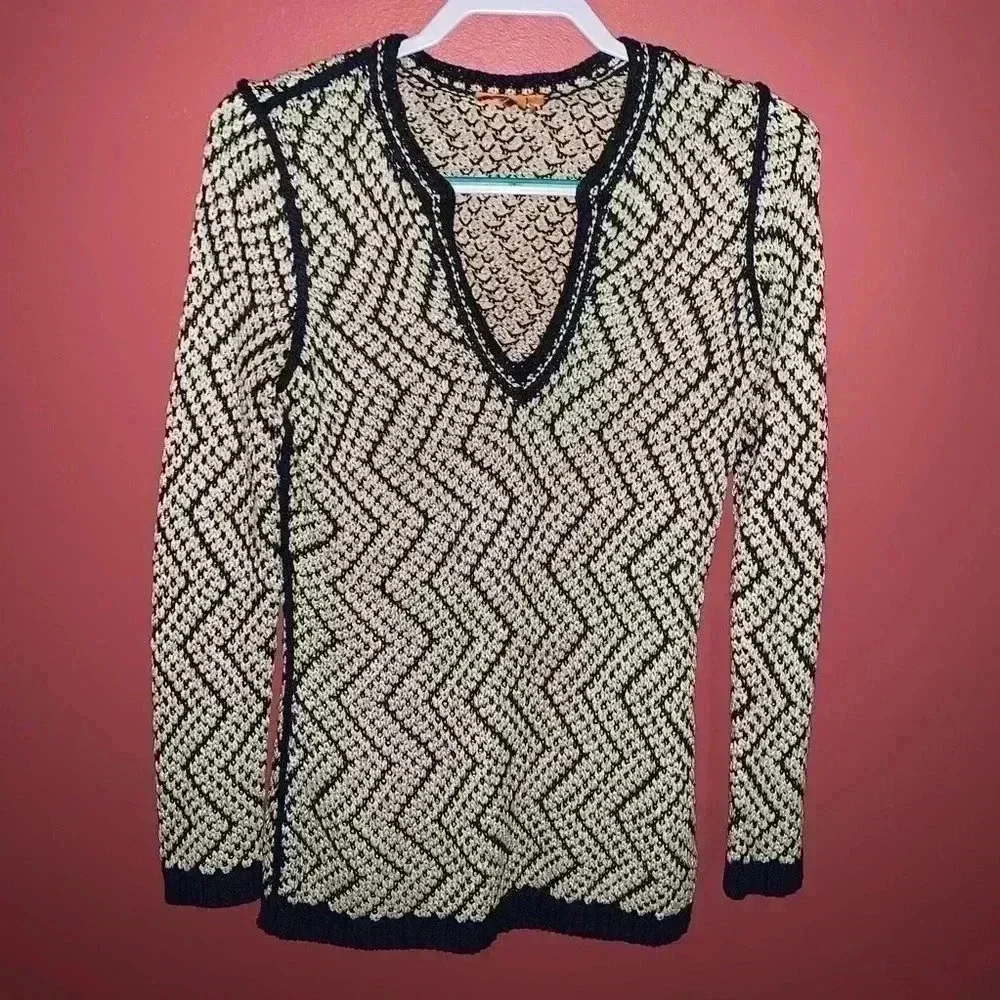 Tory Burch Ricki Crochet Tunic Sweater